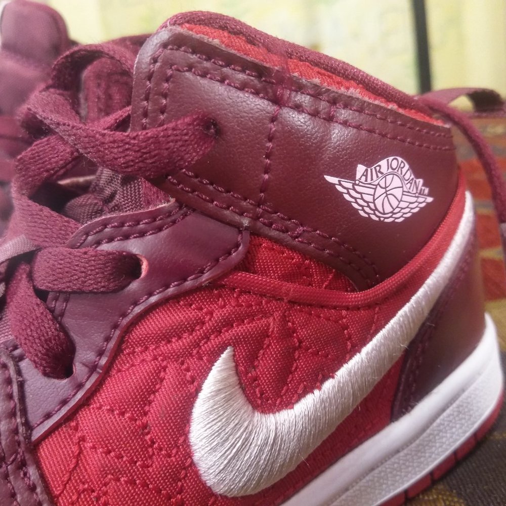 RARE Nike Jordan 1 Mid SE Gym Red/Pink Foam TD Toddler Size 10c AV5172-600 - Picture 9 of 9